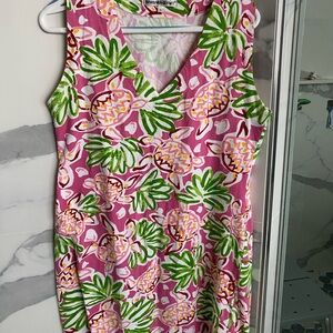 Barbara Gerwit  Pink Pineapple Dress size Large